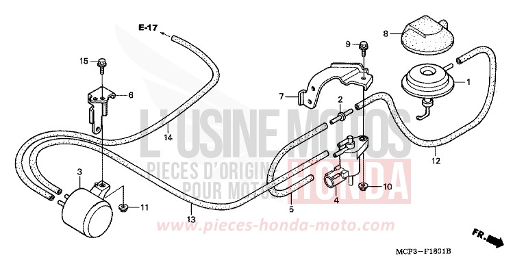 VALVE SOLENOIDE (VTR1000SPY/1) de VTR1000 SP-1 WINNING RED (R258) 2000